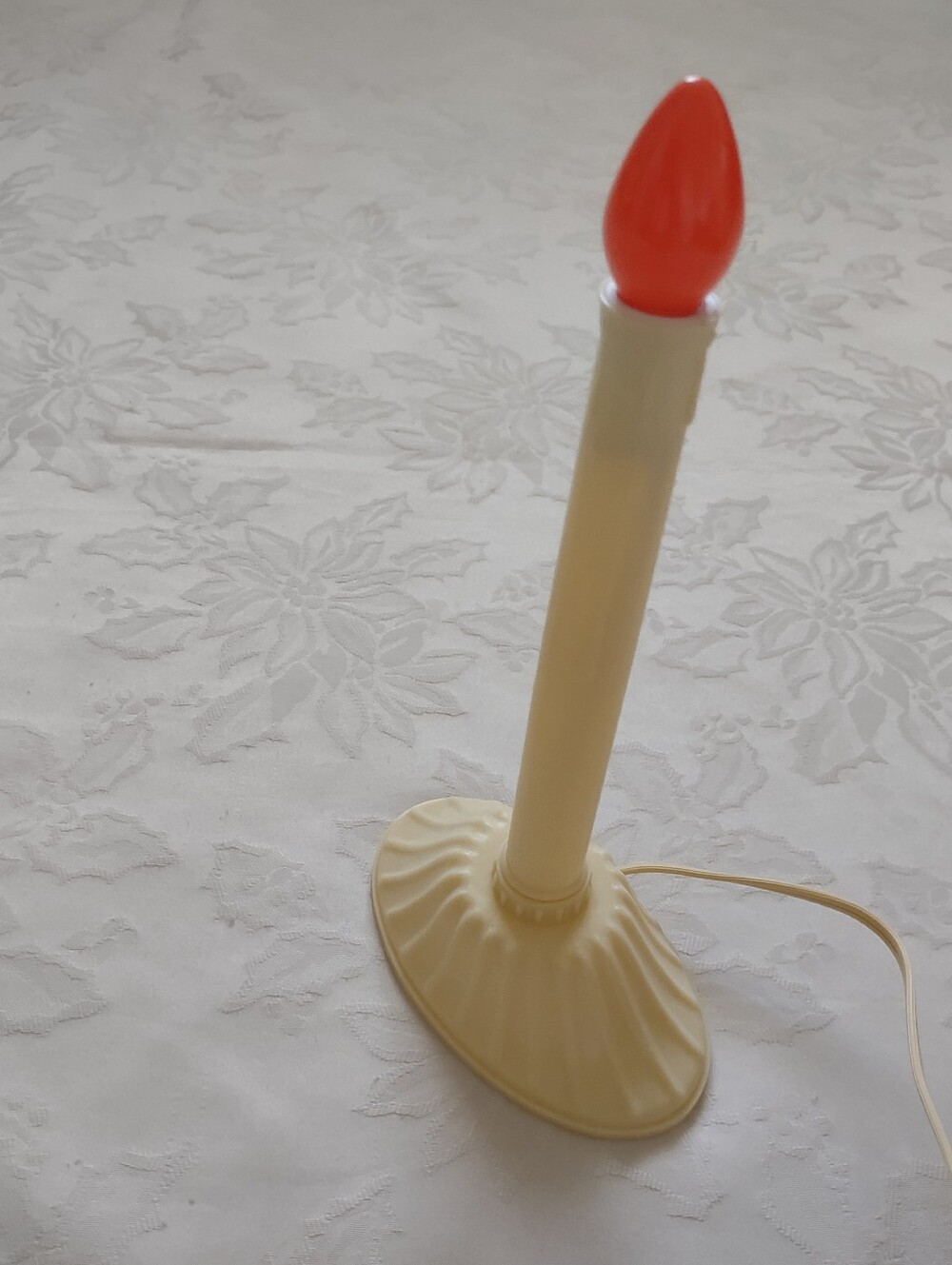 MCM Vintage Electric Candlestick Plastic Faux Drip Design